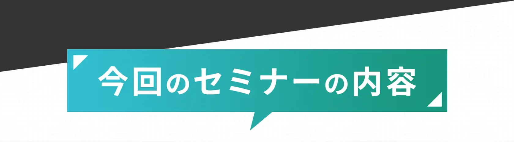 今回のセミナーの内容