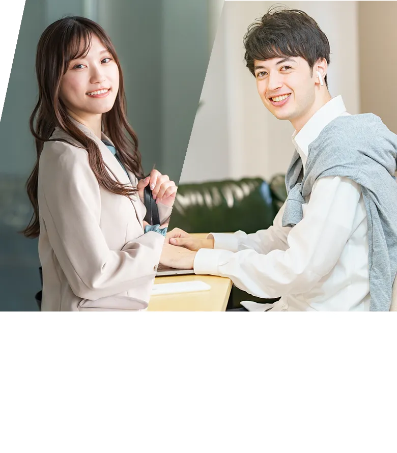 AIを使った副業をSHIFT AIで学ぶ女性と男性